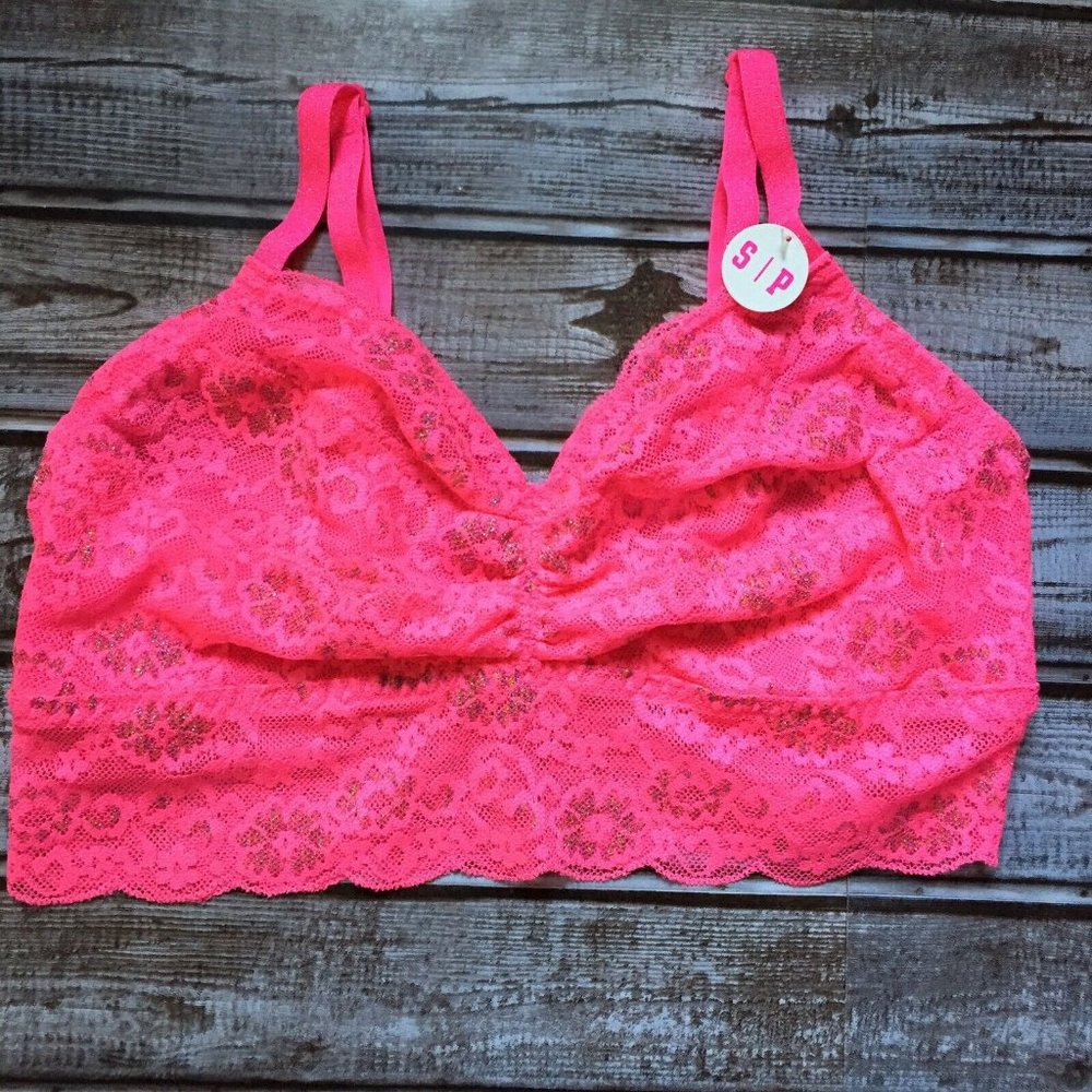 Victorias Secret PINK lace BRALETTE BRA pink NWT s